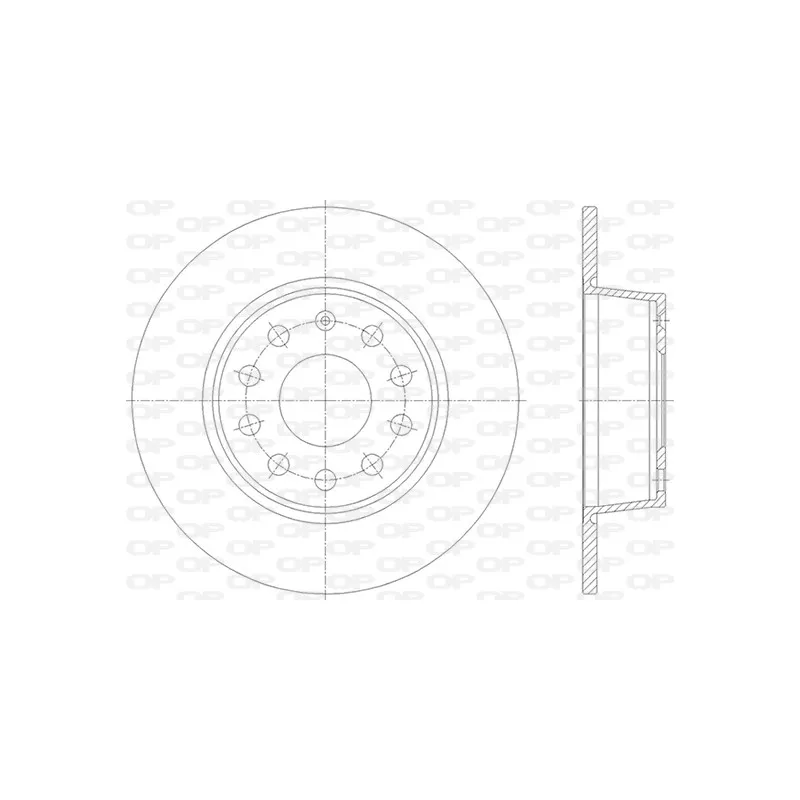 Jeu de 2 disques de frein arrière OPEN PARTS BDR2865.10