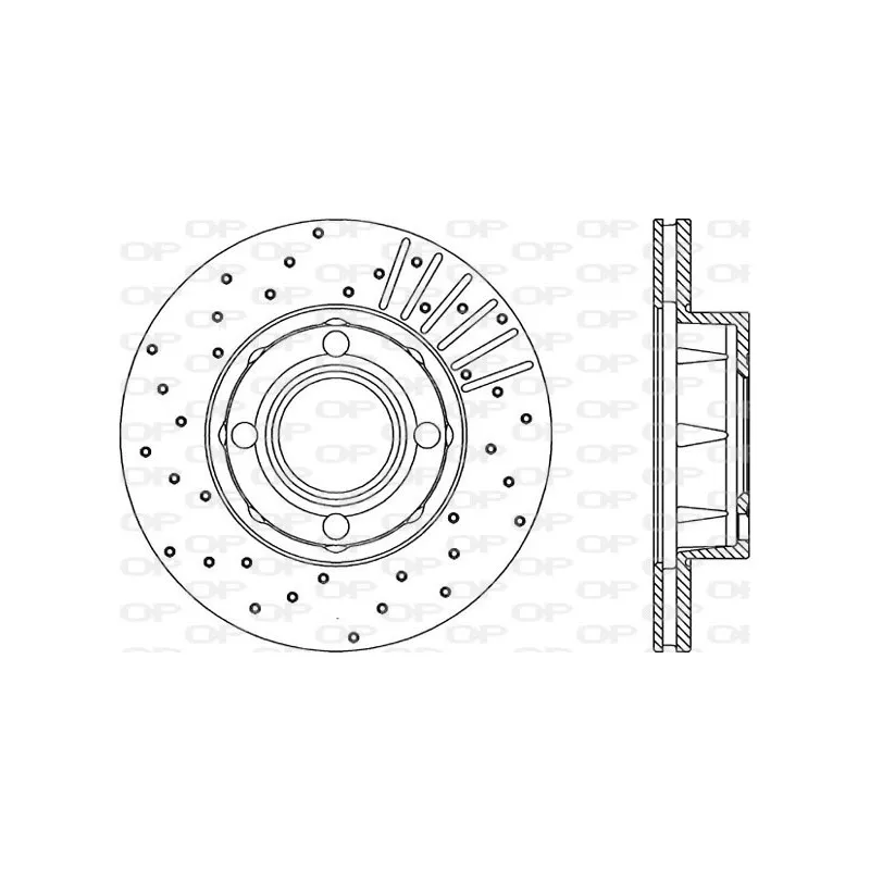 Jeu de 2 disques de frein avant OPEN PARTS BDRS1032.25