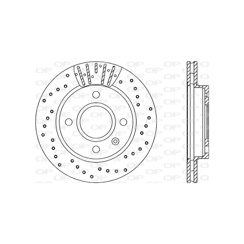 Jeu de 2 disques de frein avant OPEN PARTS BDRS1176.25