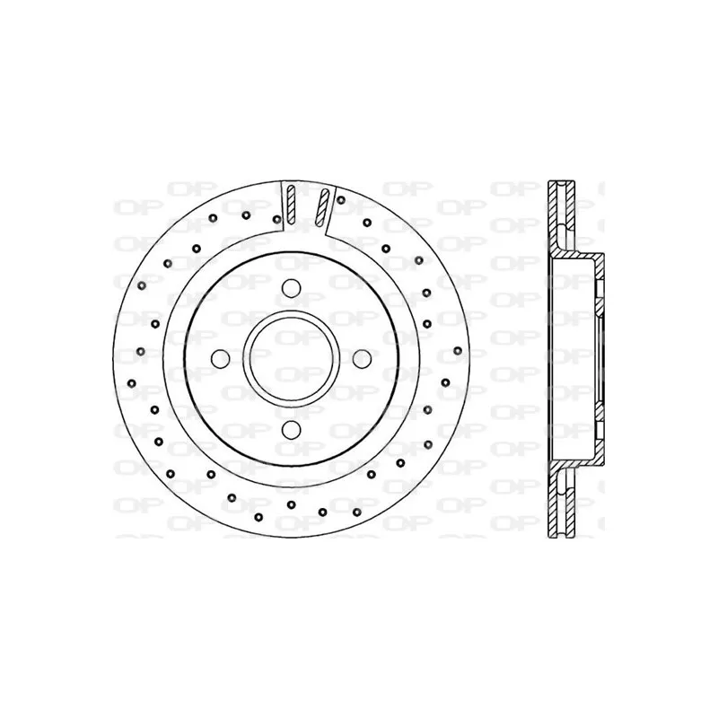 Jeu de 2 disques de frein arrière OPEN PARTS BDRS1178.25