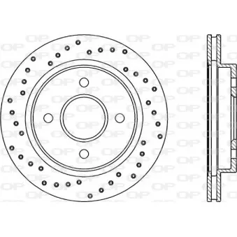 Jeu de 2 disques de frein arrière OPEN PARTS BDRS1185.25