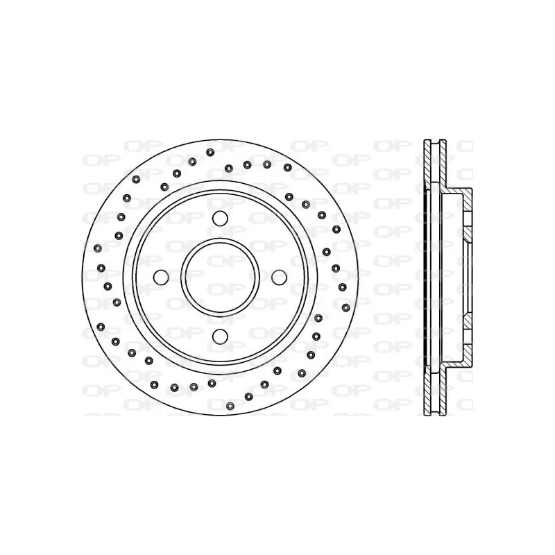 Jeu de 2 disques de frein arrière OPEN PARTS BDRS1185.25