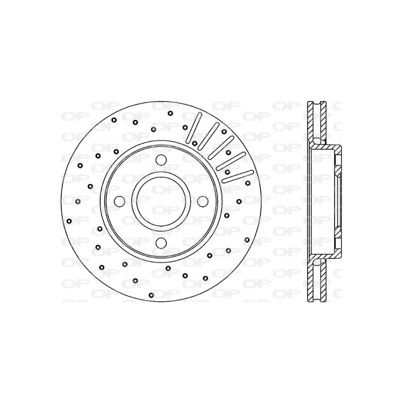 Jeu de 2 disques de frein avant OPEN PARTS BDRS1186.25