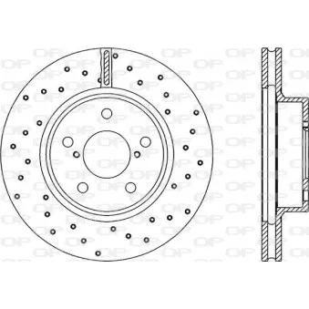 Jeu de 2 disques de frein avant OPEN PARTS BDRS1491.25