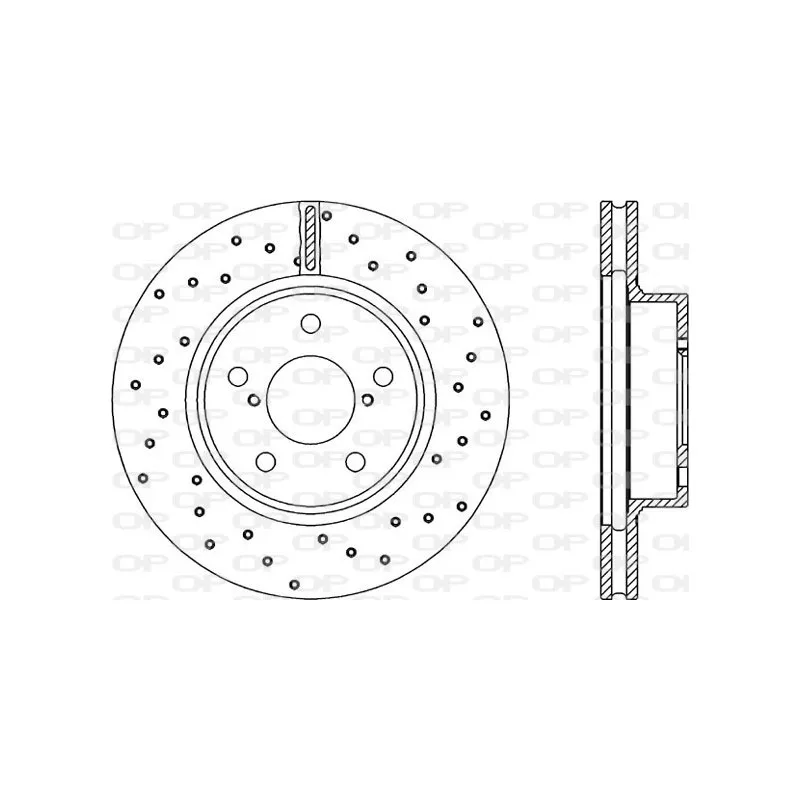 Jeu de 2 disques de frein avant OPEN PARTS BDRS1491.25