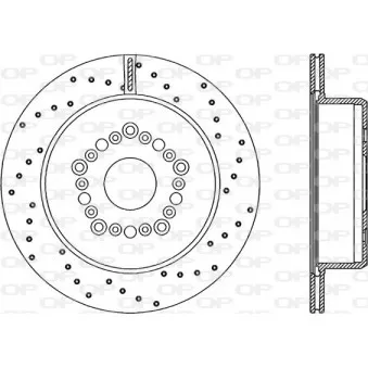 Jeu de 2 disques de frein arrière OPEN PARTS BDRS1568.25