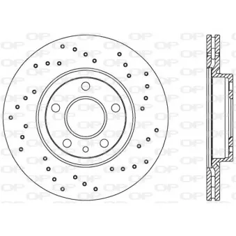 Jeu de 2 disques de frein avant OPEN PARTS BDRS1664.25