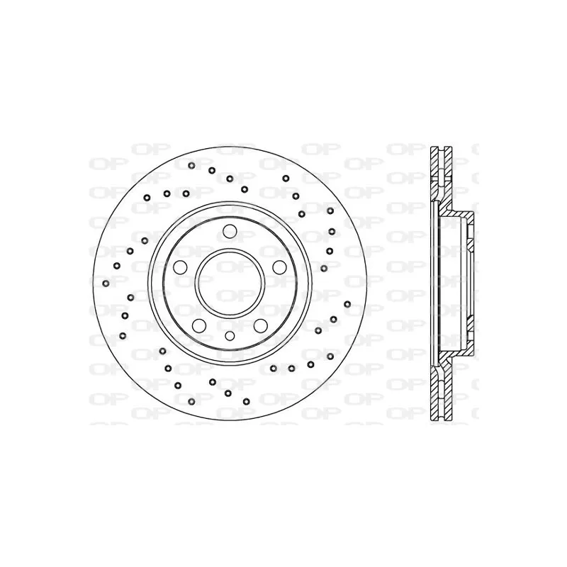 Jeu de 2 disques de frein avant OPEN PARTS BDRS1664.25