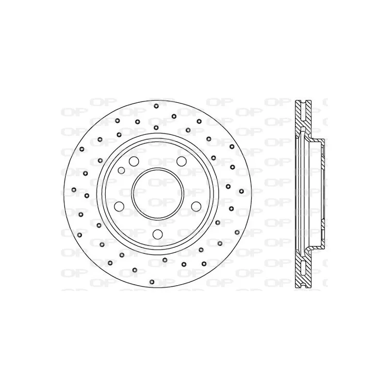 Jeu de 2 disques de frein avant OPEN PARTS BDRS1700.25