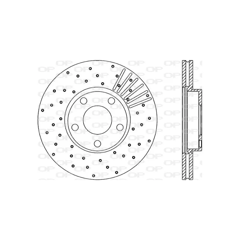 Jeu de 2 disques de frein avant OPEN PARTS BDRS1732.25