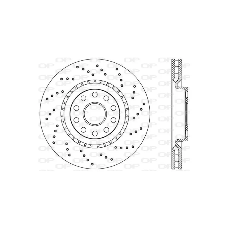 Jeu de 2 disques de frein avant OPEN PARTS BDRS1741.25