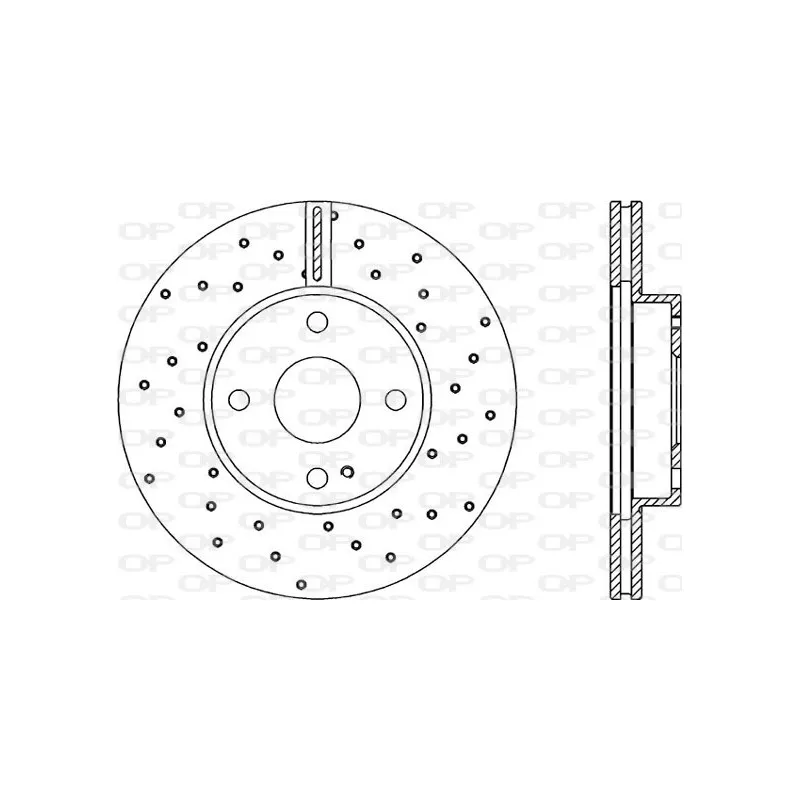 Jeu de 2 disques de frein avant OPEN PARTS BDRS1780.25