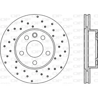 Jeu de 2 disques de frein avant OPEN PARTS BDRS1843.25