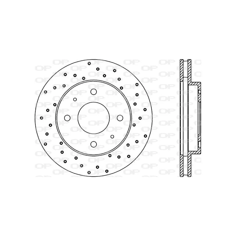 Jeu de 2 disques de frein avant OPEN PARTS BDRS1870.25