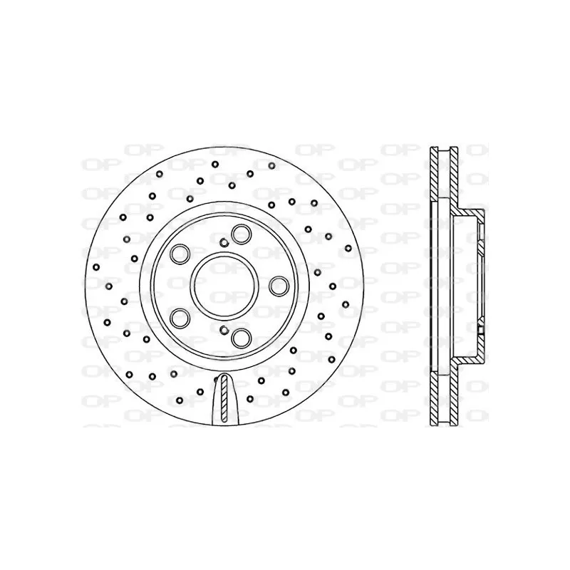 Jeu de 2 disques de frein avant OPEN PARTS BDRS1874.25
