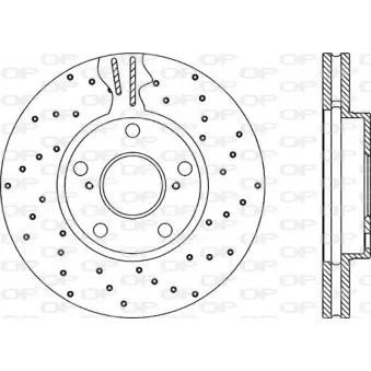 Jeu de 2 disques de frein avant OPEN PARTS BDRS1876.25