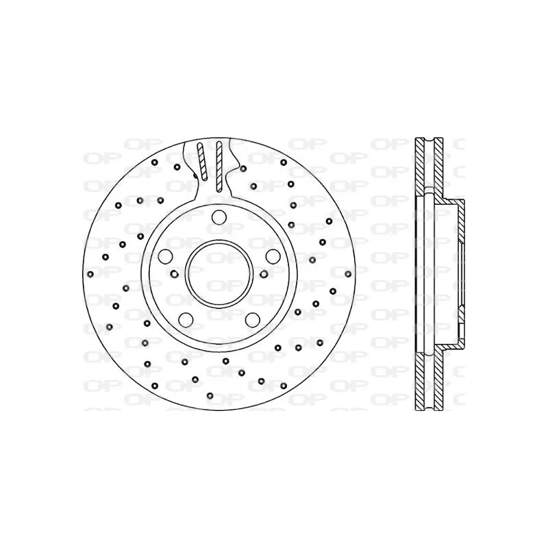 Jeu de 2 disques de frein avant OPEN PARTS BDRS1876.25