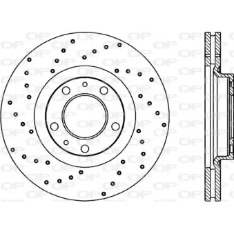 Jeu de 2 disques de frein avant OPEN PARTS BDRS1898.25