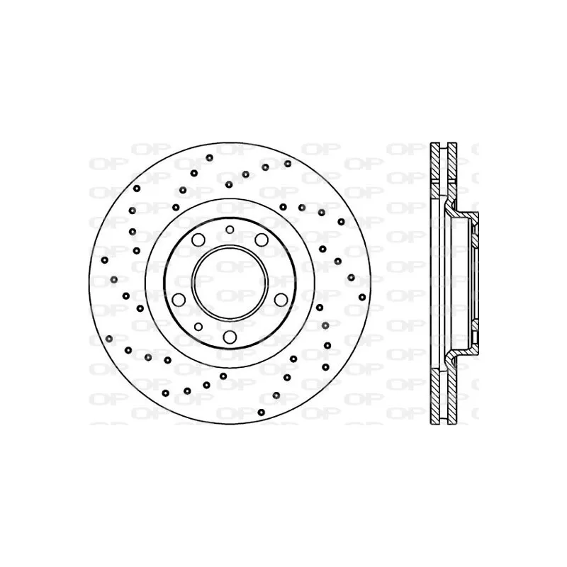 Jeu de 2 disques de frein avant OPEN PARTS BDRS1898.25