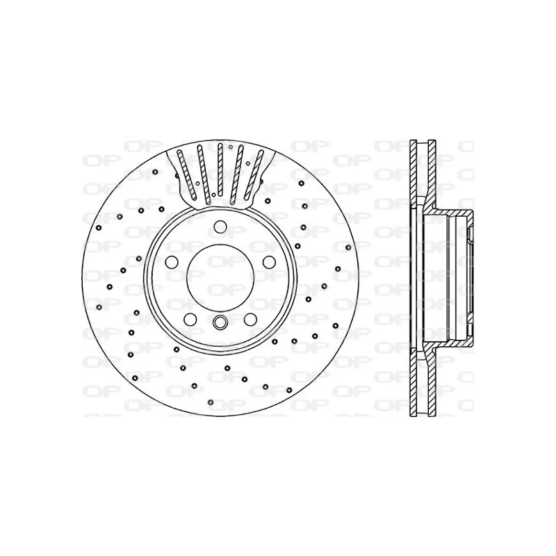 Jeu de 2 disques de frein avant OPEN PARTS BDRS1940.25