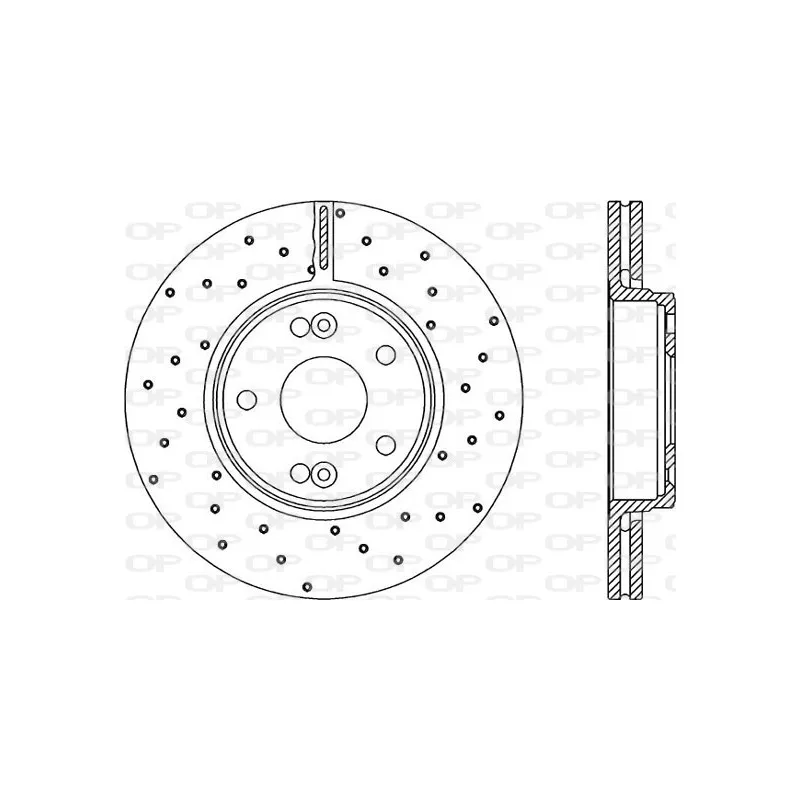 Jeu de 2 disques de frein avant OPEN PARTS BDRS1958.25