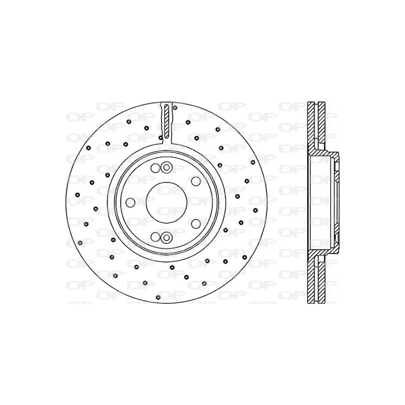 Jeu de 2 disques de frein avant OPEN PARTS BDRS1959.25