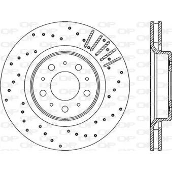 Jeu de 2 disques de frein avant OPEN PARTS BDRS1965.25