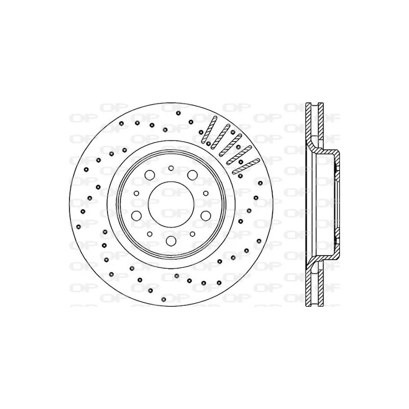 Jeu de 2 disques de frein avant OPEN PARTS BDRS1965.25