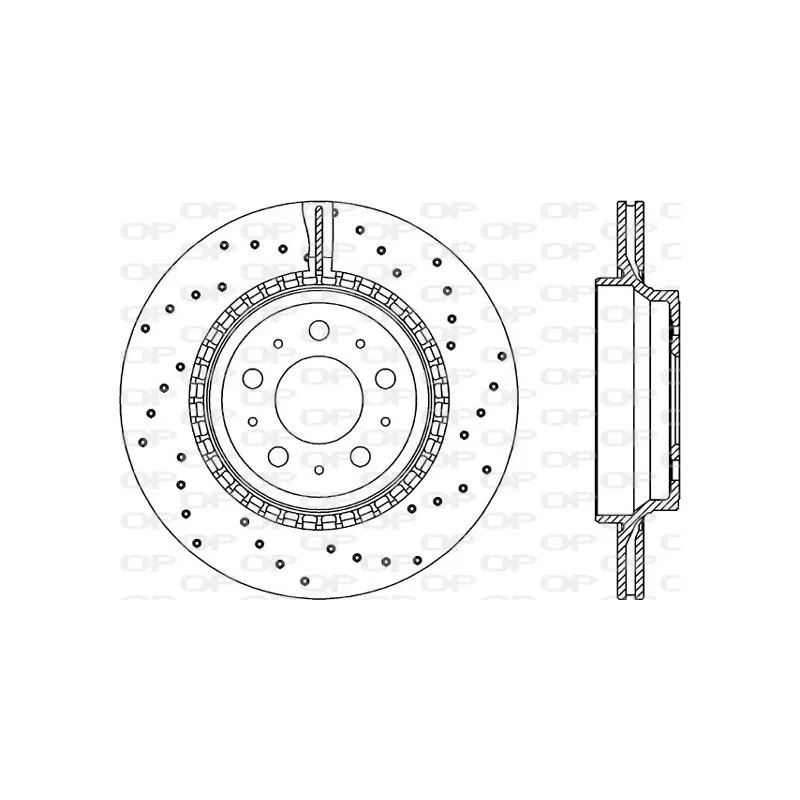 Jeu de 2 disques de frein arrière OPEN PARTS BDRS1975.25