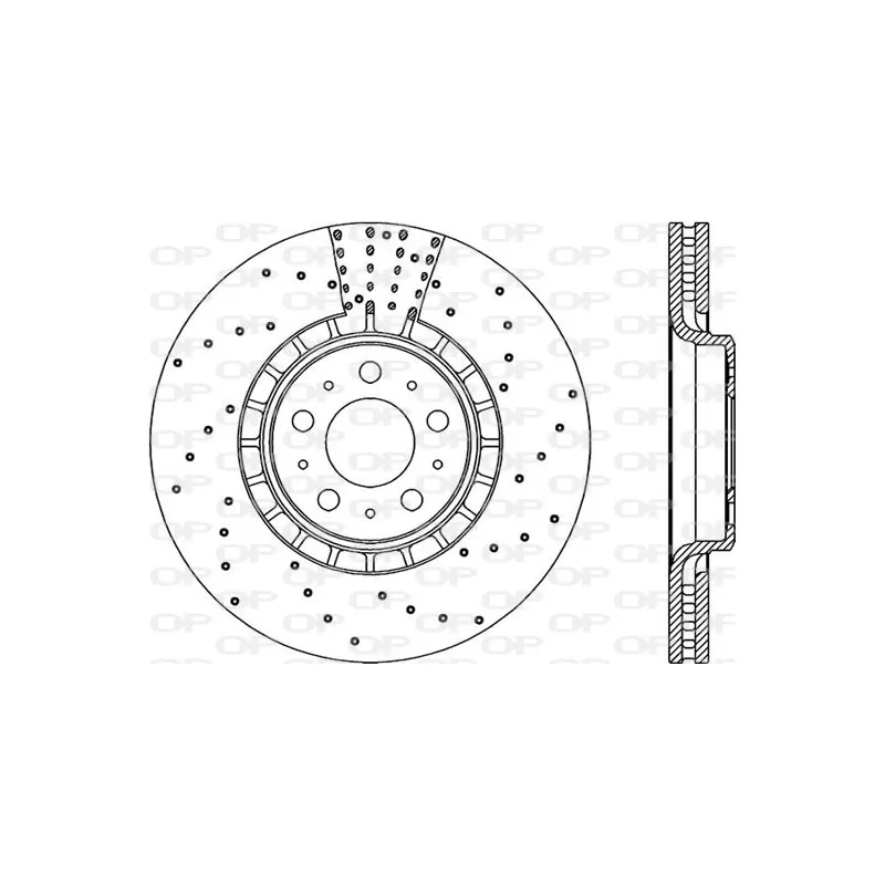 Jeu de 2 disques de frein avant OPEN PARTS BDRS1977.25