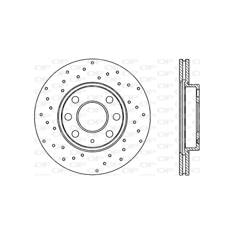 Jeu de 2 disques de frein avant OPEN PARTS BDRS1983.25