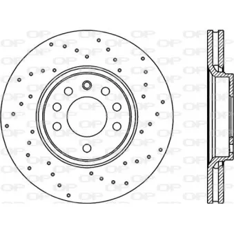 Jeu de 2 disques de frein avant OPEN PARTS BDRS1990.25