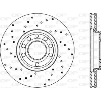 Jeu de 2 disques de frein avant OPEN PARTS BDRS1991.25
