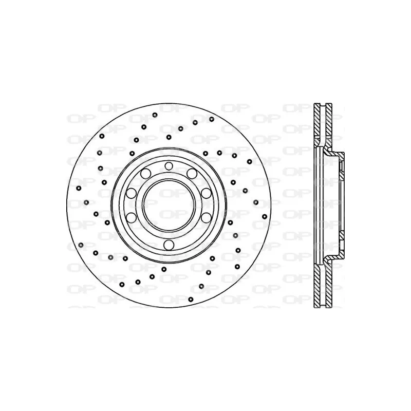 Jeu de 2 disques de frein avant OPEN PARTS BDRS1991.25