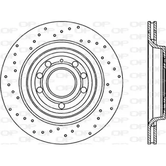 Jeu de 2 disques de frein arrière OPEN PARTS BDRS1992.25