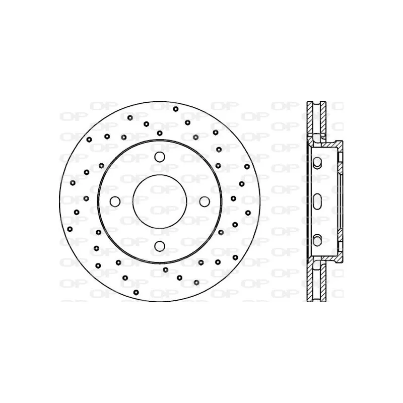 Jeu de 2 disques de frein avant OPEN PARTS BDRS2055.25