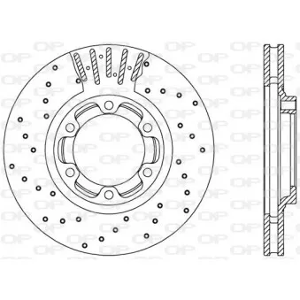 Jeu de 2 disques de frein avant OPEN PARTS BDRS2122.25