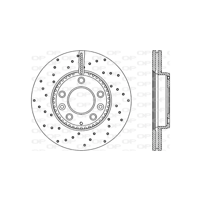 Jeu de 2 disques de frein avant OPEN PARTS BDRS2135.25