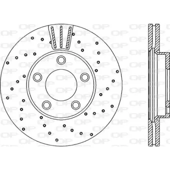 Jeu de 2 disques de frein avant OPEN PARTS BDRS2142.25