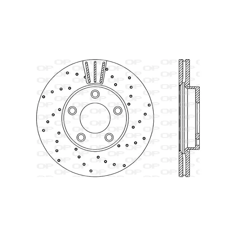 Jeu de 2 disques de frein avant OPEN PARTS BDRS2142.25