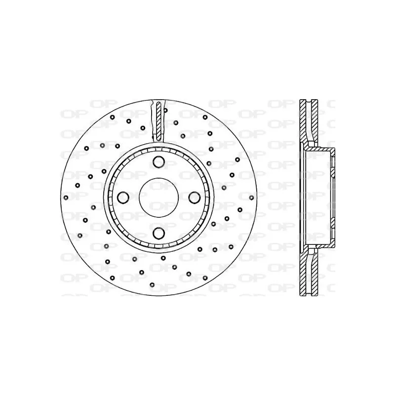 Jeu de 2 disques de frein avant OPEN PARTS BDRS2155.25