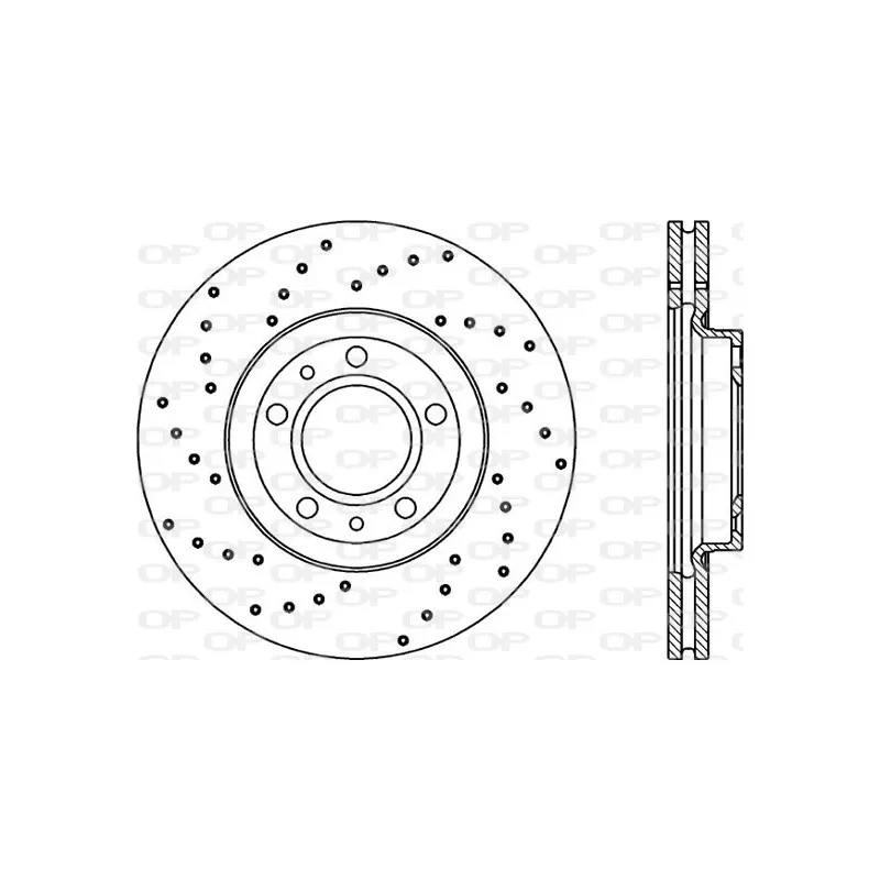 Jeu de 2 disques de frein avant OPEN PARTS BDRS2158.25