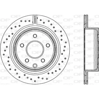 Jeu de 2 disques de frein arrière OPEN PARTS BDRS2208.25