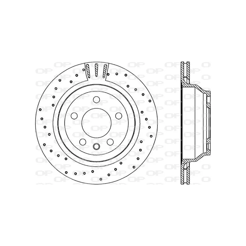 Jeu de 2 disques de frein arrière OPEN PARTS BDRS2220.25