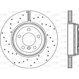 Jeu de 2 disques de frein arrière OPEN PARTS