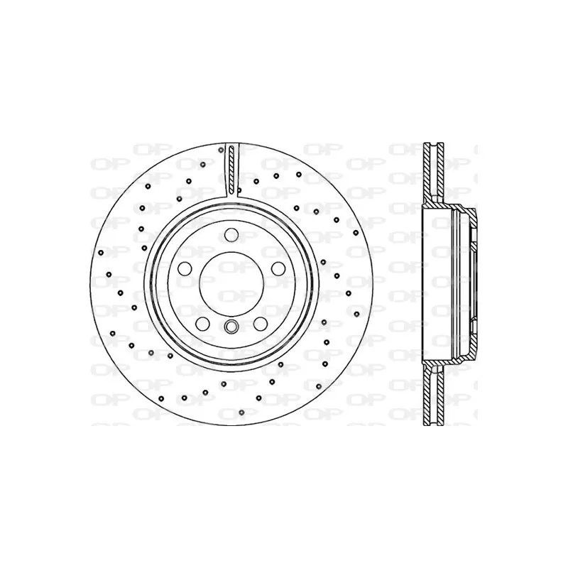 Jeu de 2 disques de frein arrière OPEN PARTS BDRS2222.25