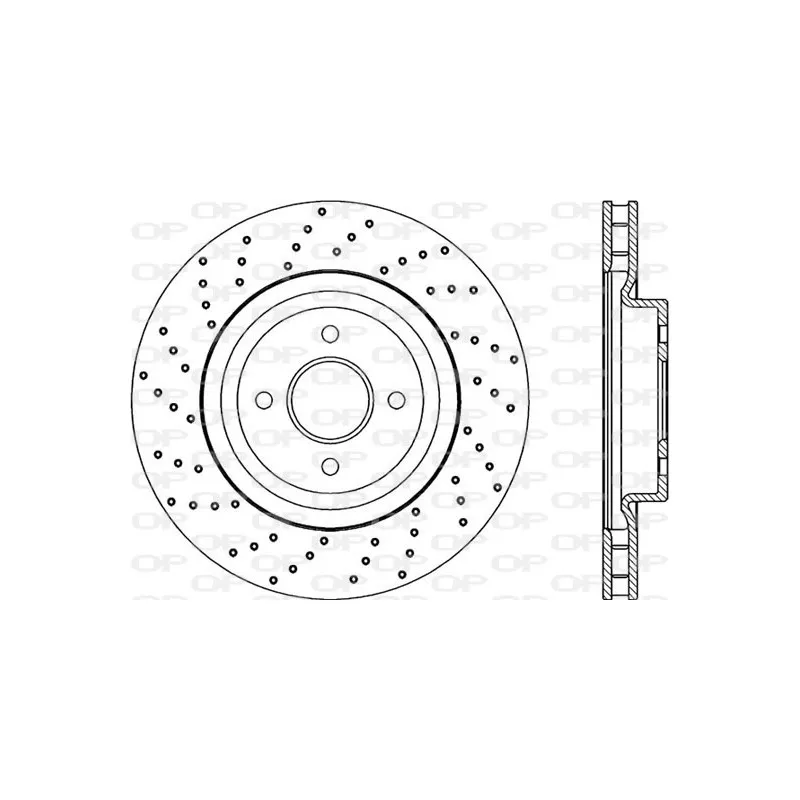 Jeu de 2 disques de frein avant OPEN PARTS BDRS2225.25