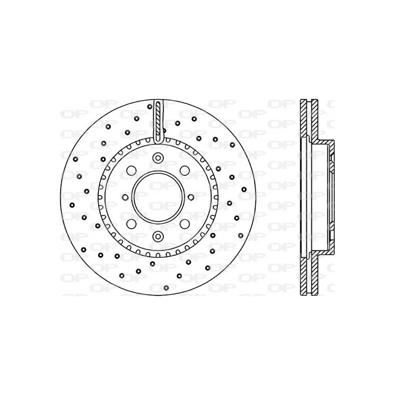 Jeu de 2 disques de frein avant OPEN PARTS BDRS2233.25
