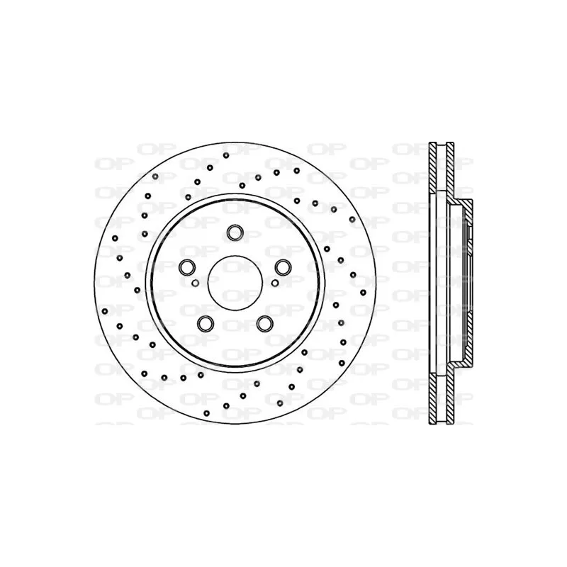 Jeu de 2 disques de frein avant OPEN PARTS BDRS2238.25