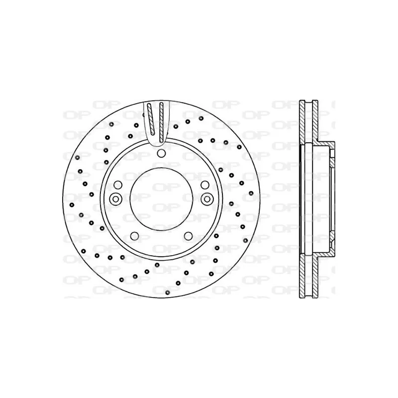 Jeu de 2 disques de frein avant OPEN PARTS BDRS2240.25
